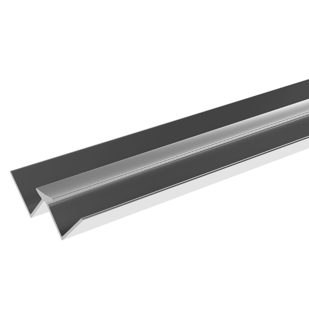 Cut out image of the Showerwall Laminate Bright Silver Internal Corner Trim - IC1